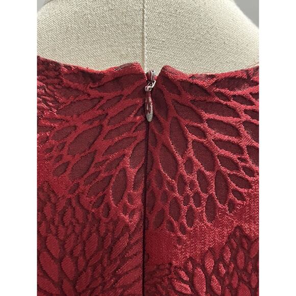 Shoshanna Midnight Coraline Red Jacquard Print Sleeveless High-Low Dress Sz 8 - Picture 13 of 16
